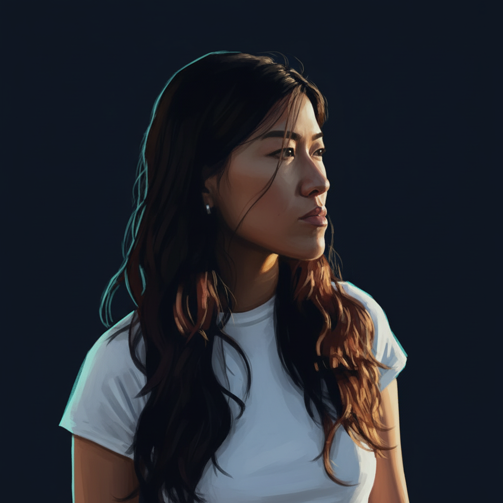 Editorial illustrated portrait of Jennifer Loveless