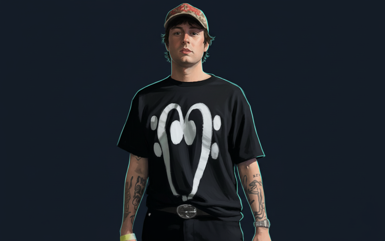 Editorial illustrated portrait of Mall Grab