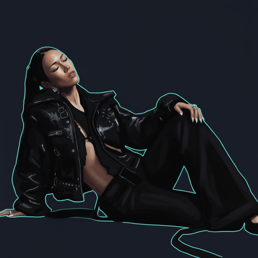 Editorial illustrated portrait of Fumi