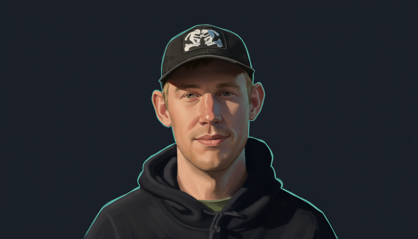 Editorial illustrated portrait of Mike Midnight